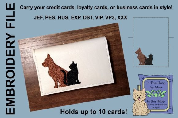 Cat and Dog Credit Card: A Sweet In-the-Hoop Gift Stitch