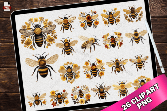 Embroidery Honey Bee PNG Clipart Review