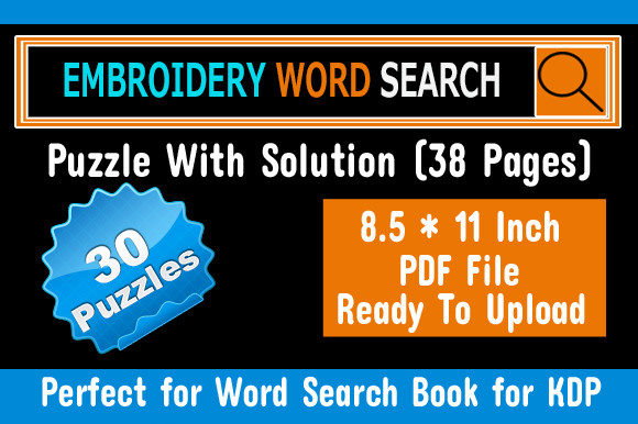 Embroidery Word Search Puzzle for KDP: Designer Review