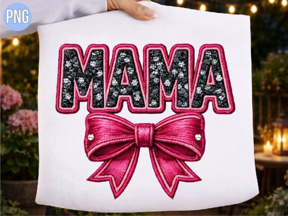 Glitter Mama Pink Bow Embroidery PNG Craft Fair Review