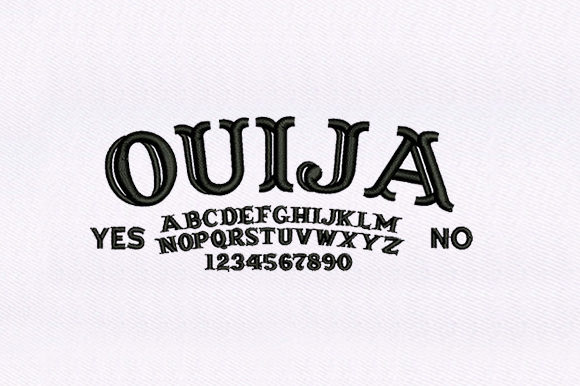 Ouija Board Text Design