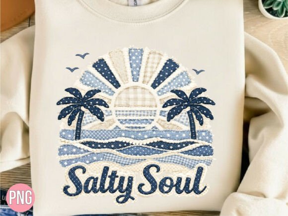 Salty Soul Beach Ocean Embroidery PNG Review for Seasonal Products