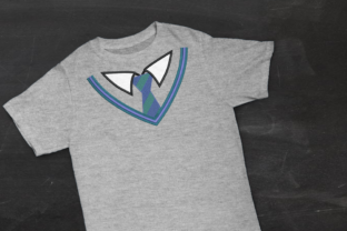 School Uniform with Striped Tie Applique