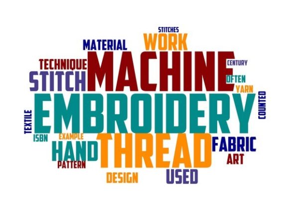 Testing Embroidery Typography Print on Real Projects
